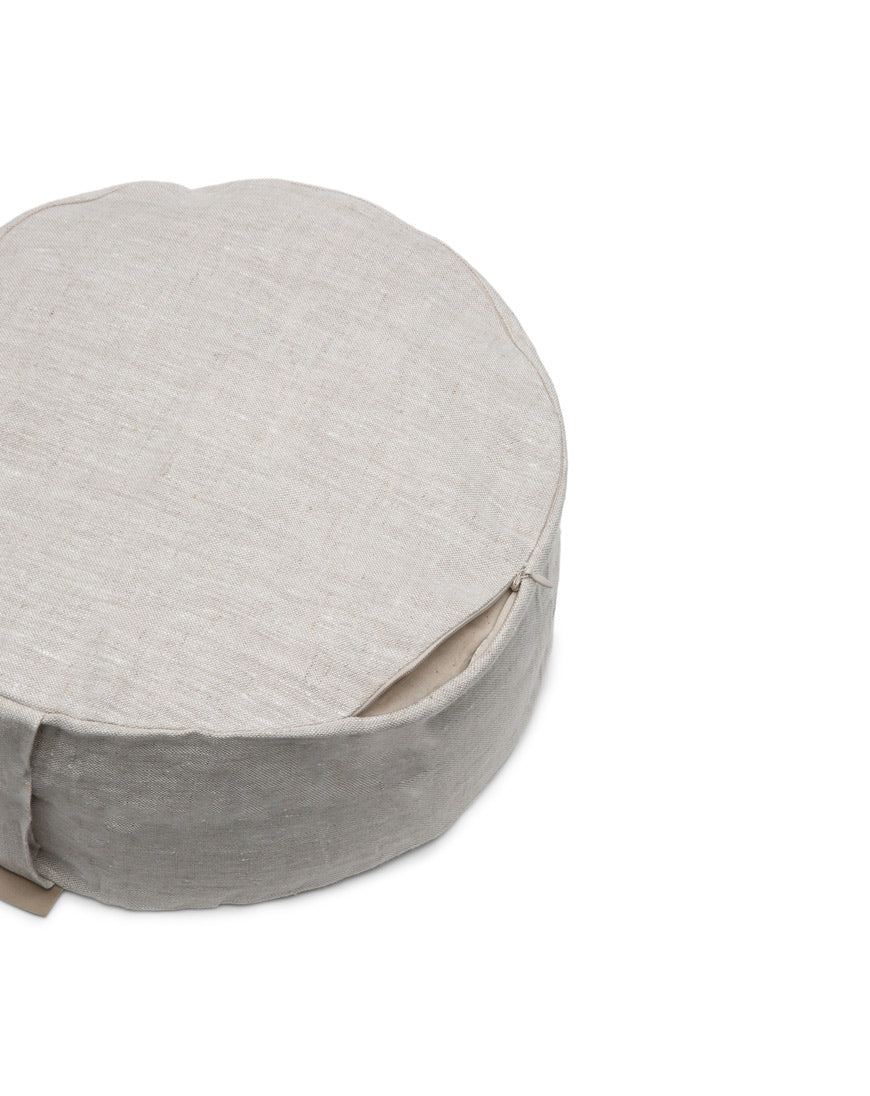 b,halfmoon linen mod meditation cushion