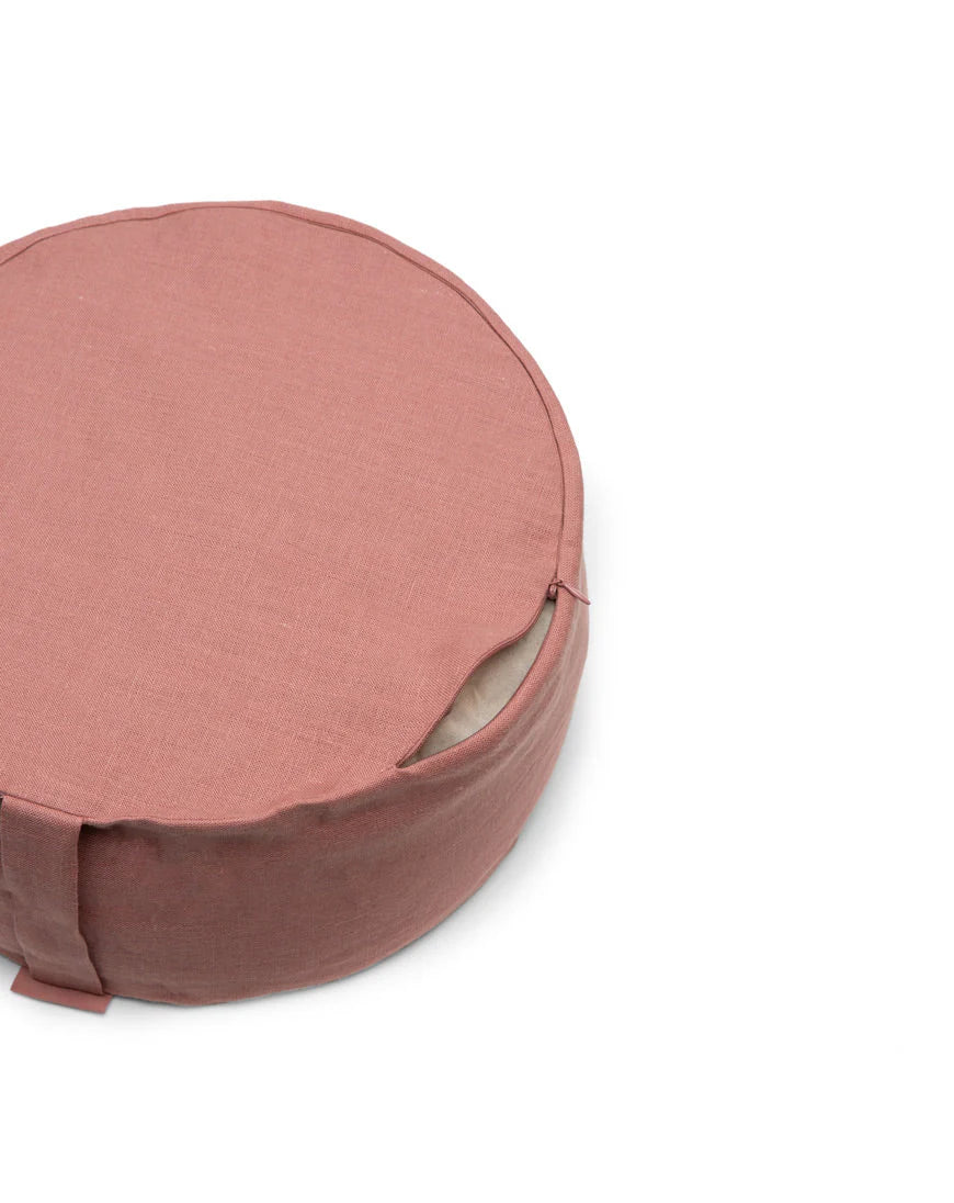 b,halfmoon linen mod meditation cushion