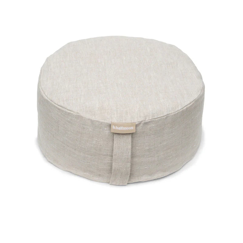 b,halfmoon linen mod meditation cushion
