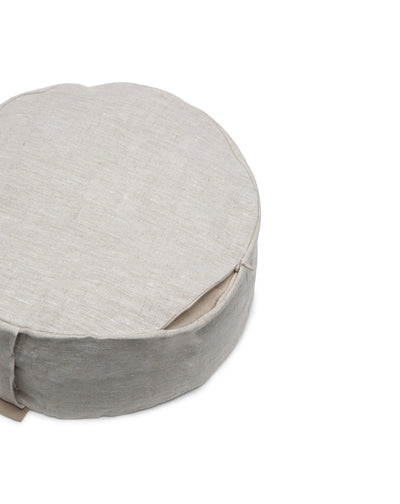b,halfmoon linen mod meditation cushion
